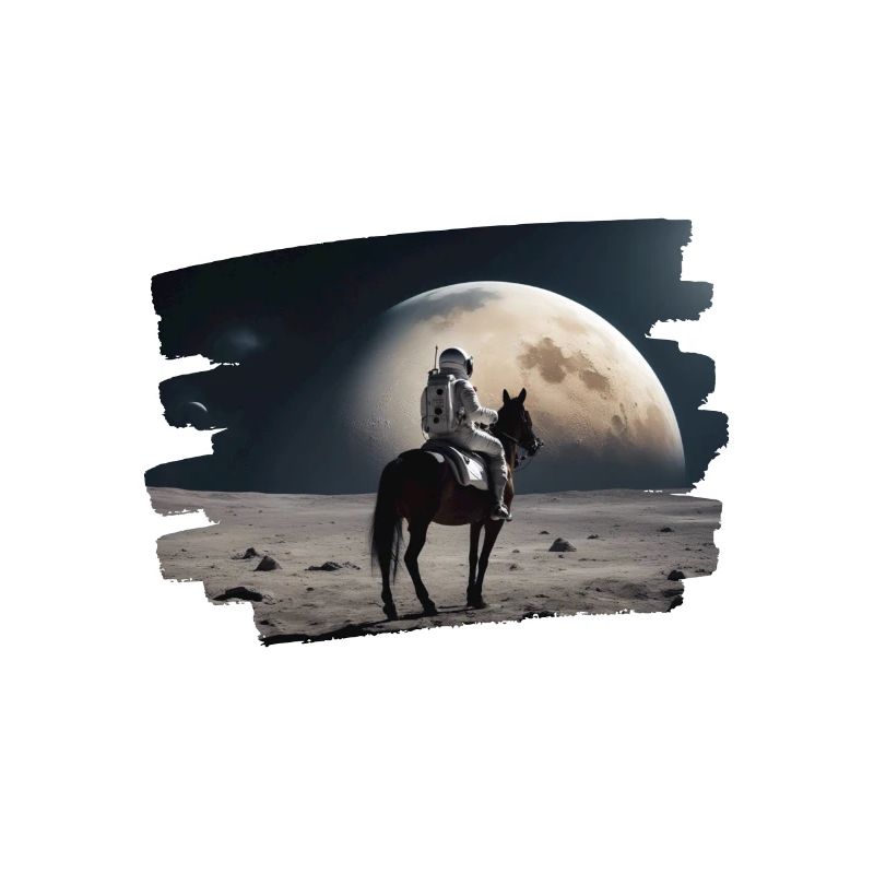 Astronaute à cheval dans l’espace