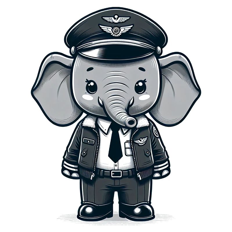 Cute Elephant Pilot