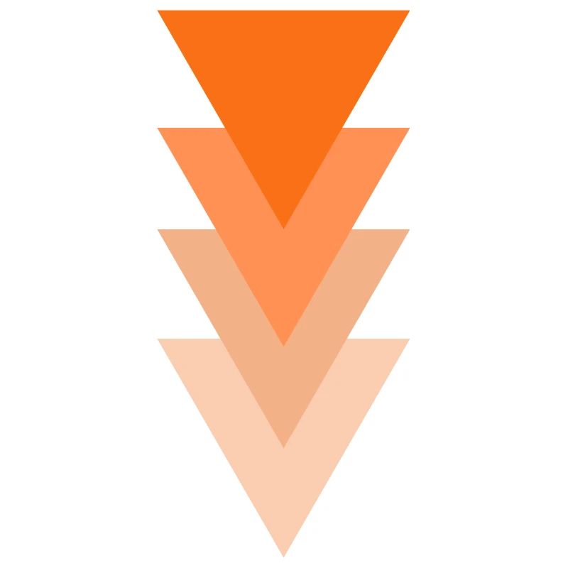 triangle de nuances de la couleur orange