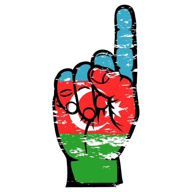 Drapeau de l’Azerbaïdjan numéro 1 utilisé