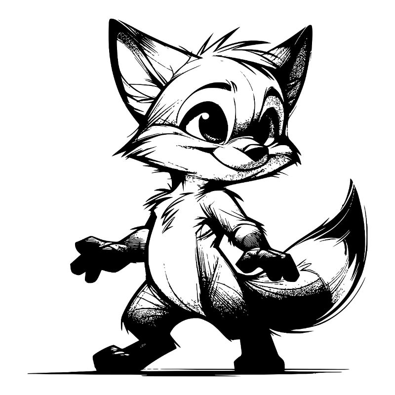 Clever Fox Sly Fox Drawing Sketch