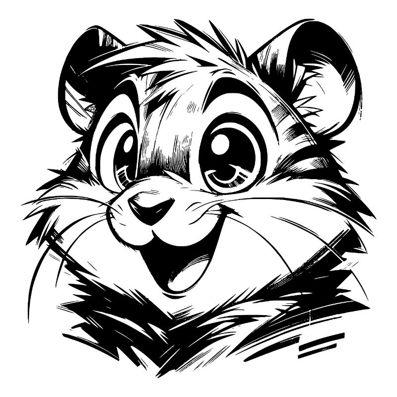 Laughing Hamster Charming Hamster Illustration
