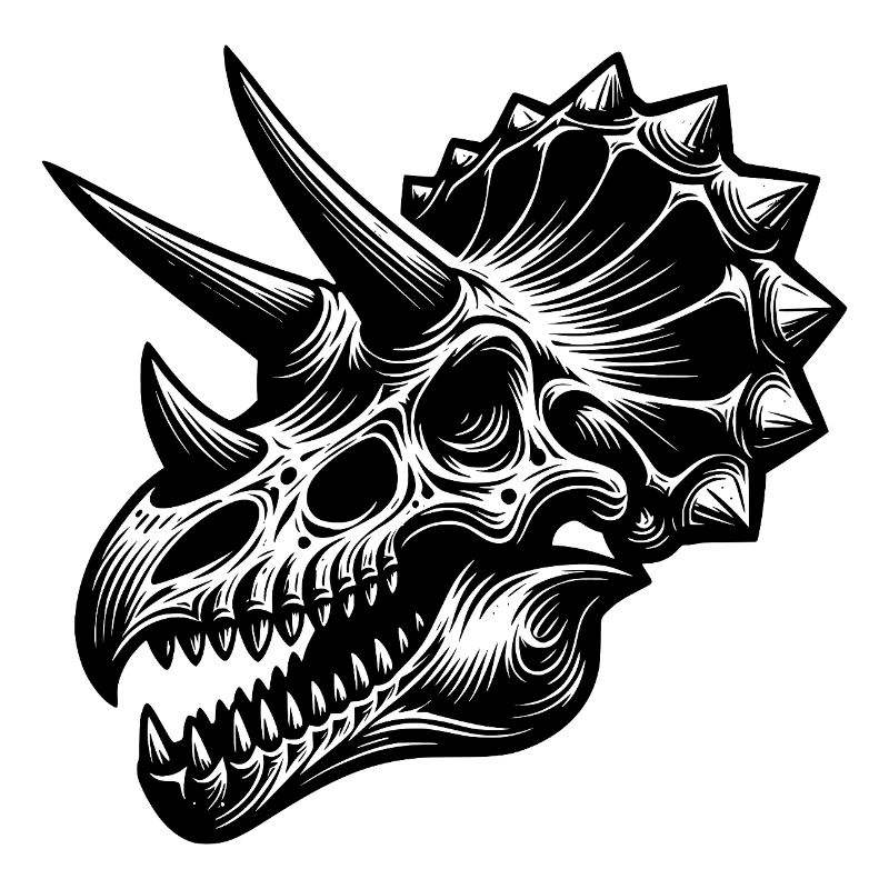 Triceratops - Dinosaur Head Sketch