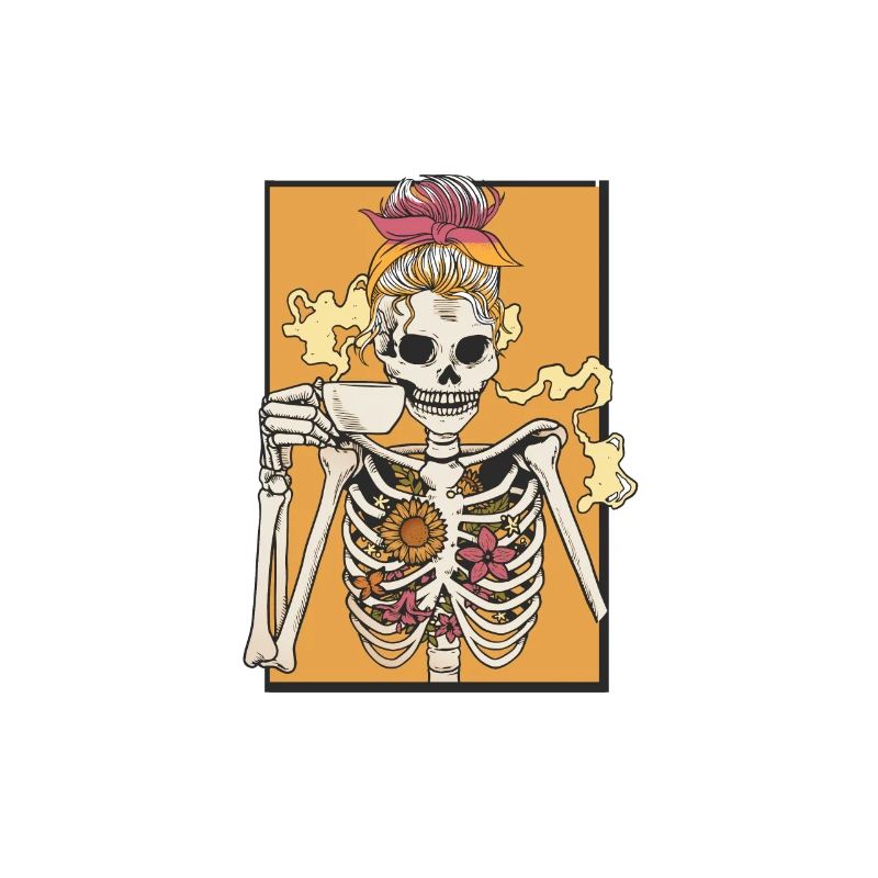 ex Skeleton Drinking Coffee Expensive Difficult An