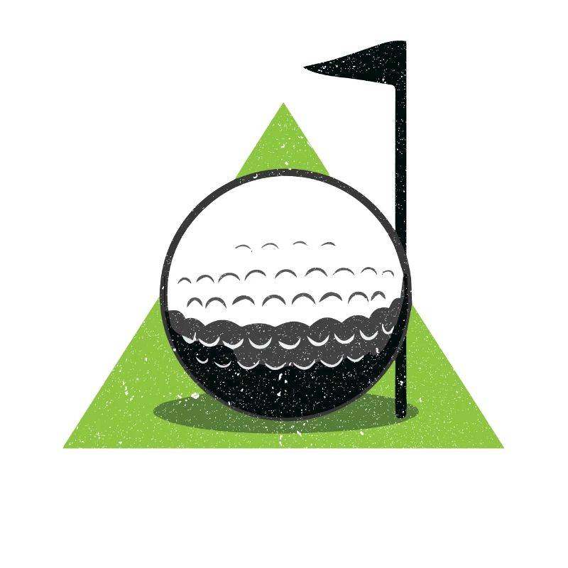 Drapeau de balle de golf golf