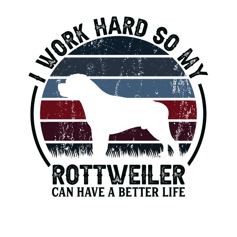 Hard Work - Retro Rottweiler