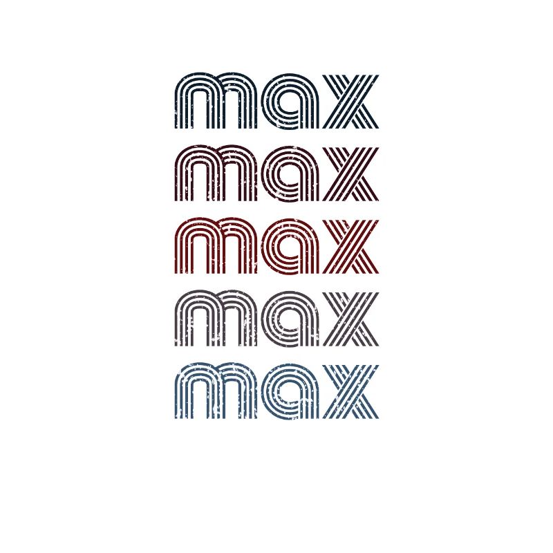 70s Retro Name Vintage Personalized Max
