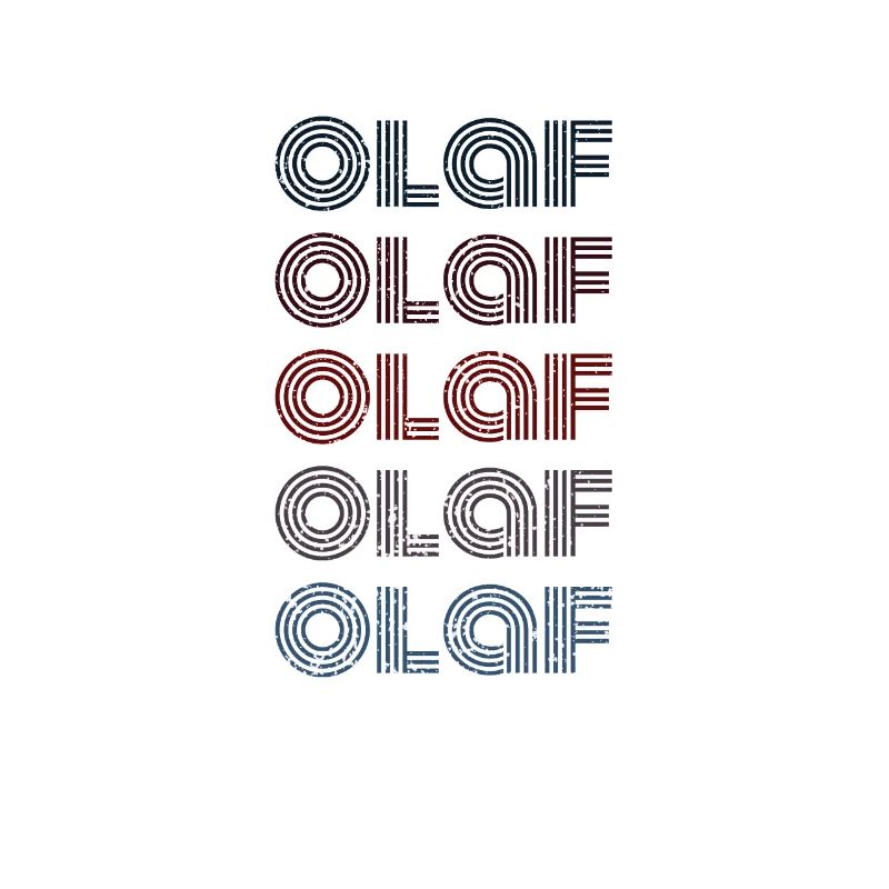 70s Retro Name Vintage Personalized Olaf