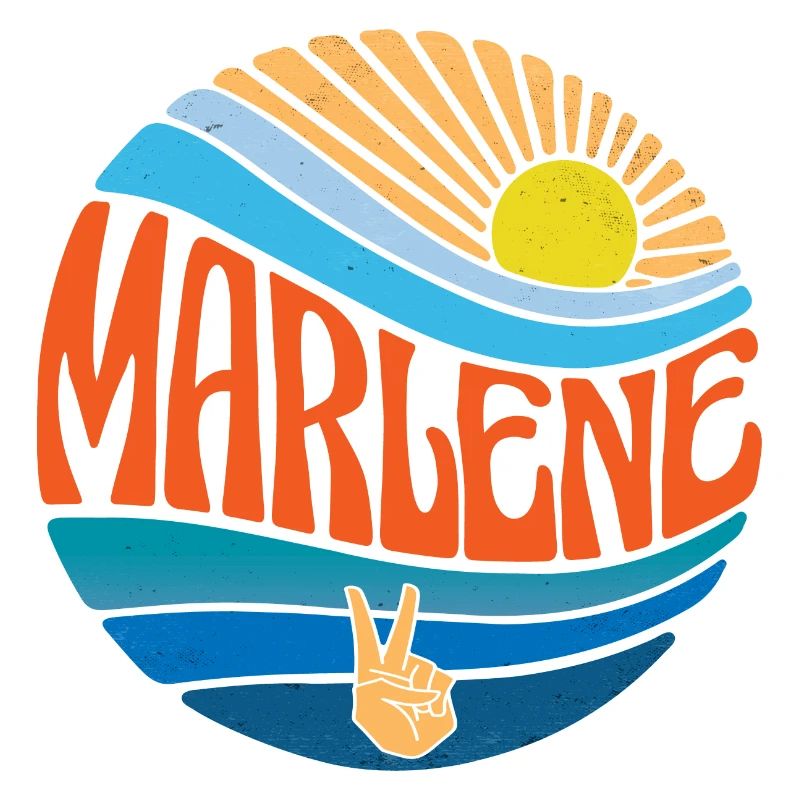 Marlene Shirt Vintage Sunset Marlene Groovy Tie