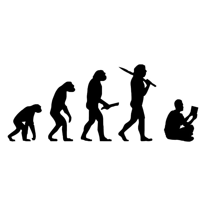 Evolution Lesen Leseratte Bücher Buch Geschenkidee