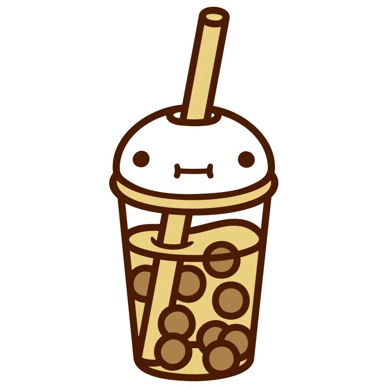 Gesicht Bubble Tea Comic