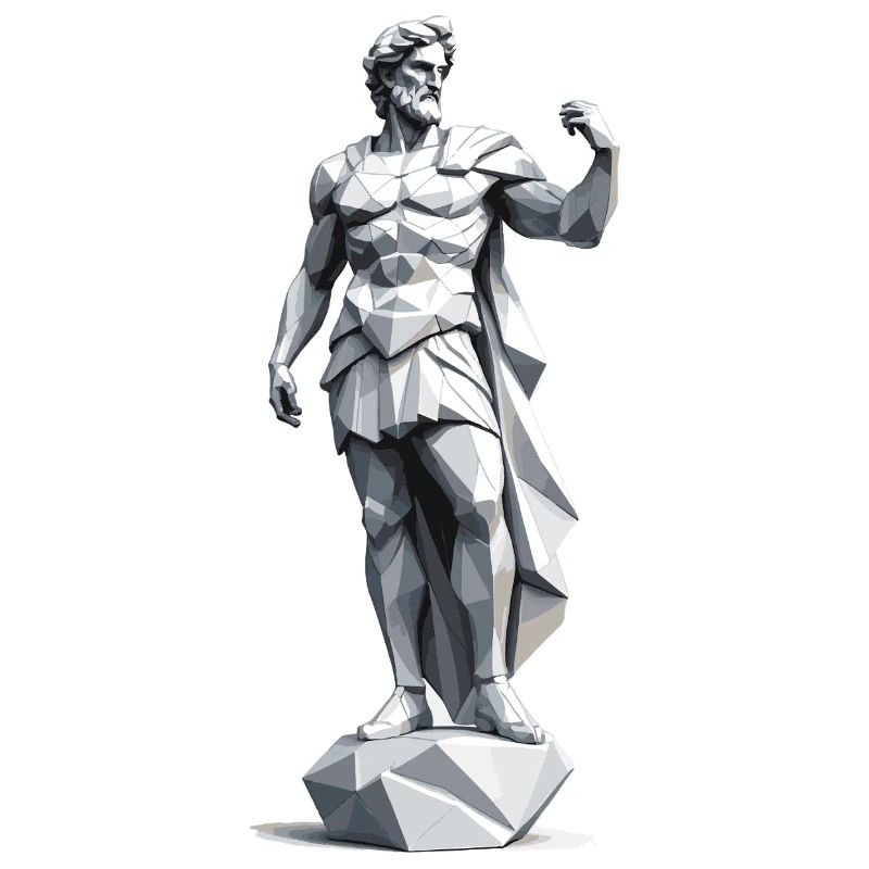 Griechischer Gott - Low Poly Design
