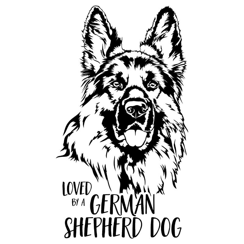 Loved by a German Shepherd Dog Hundespruch Hunde