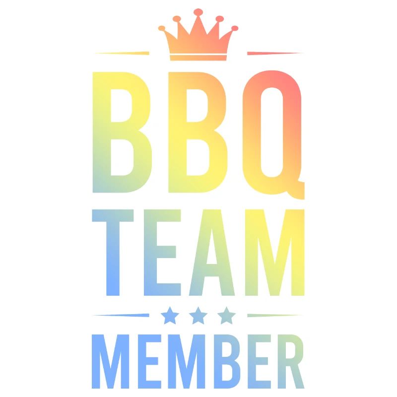 Équipe de barbecue colorée