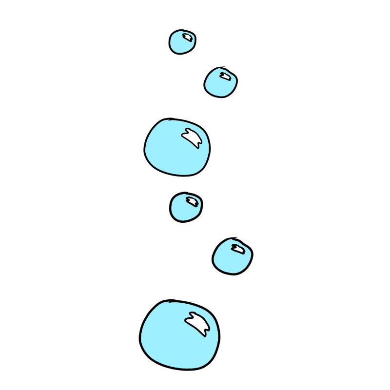 Bulles de savon cercles forme forme de l’eau bleu