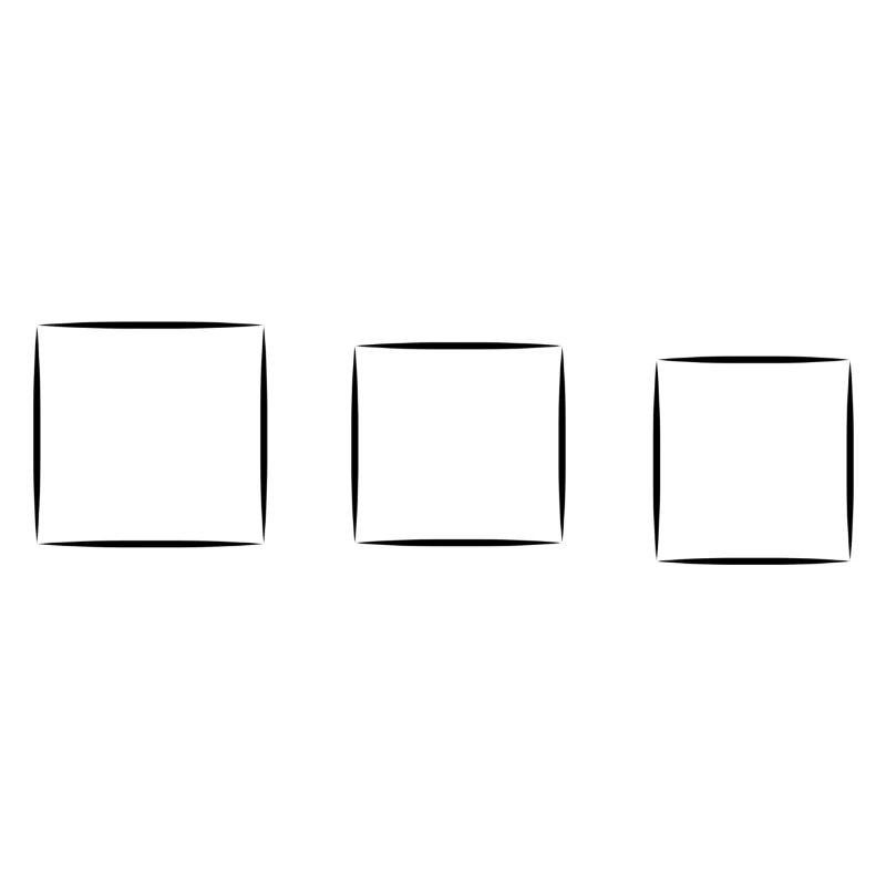 three squares square square