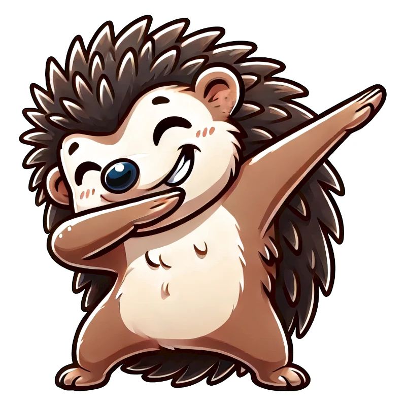 Cool hérisson dessin animé Dab Dabbing Danse