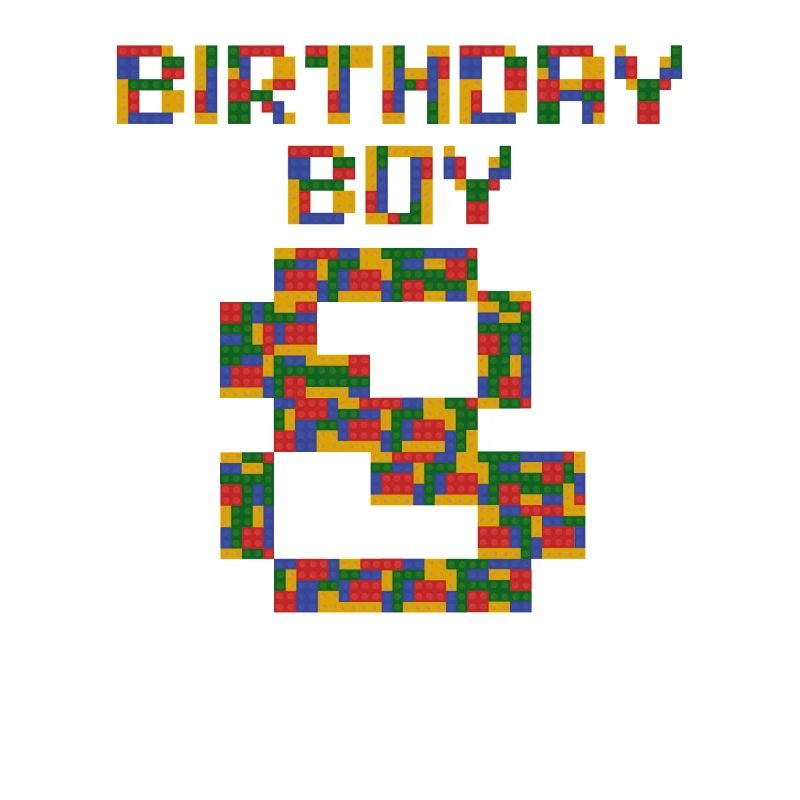 Cute 8th Birthday Gift 8 Year Old Block Building