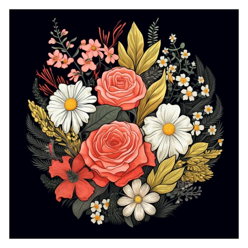 Botanical Circle Stylish Design for a TShirt