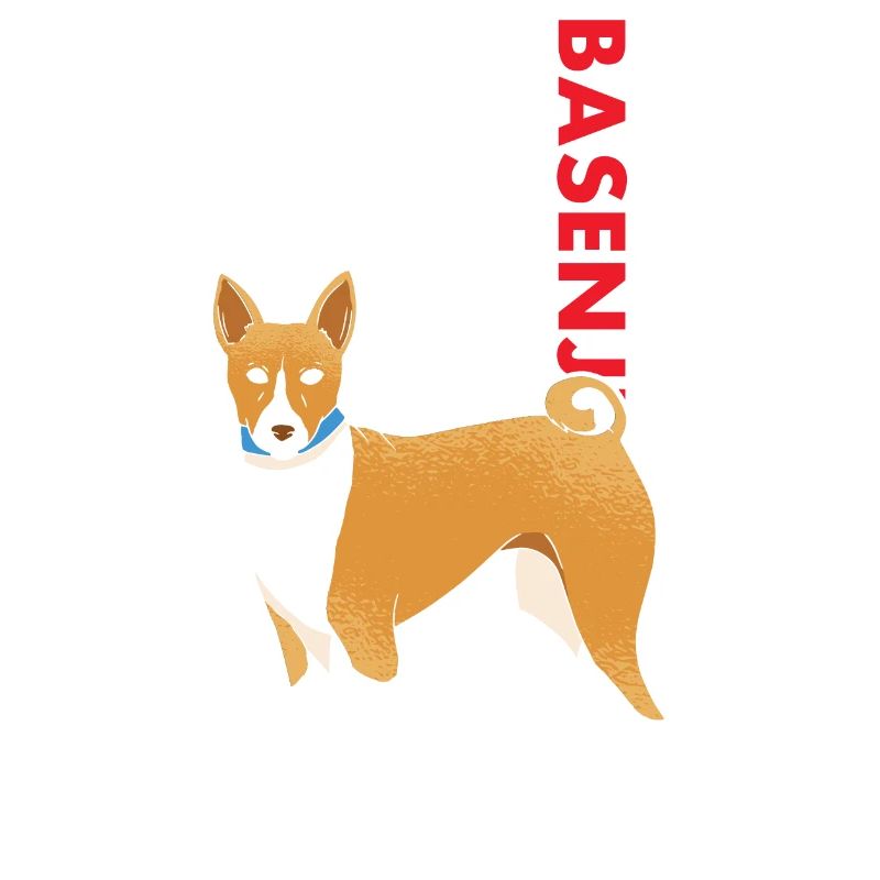 Chien Basenji Us drapeau