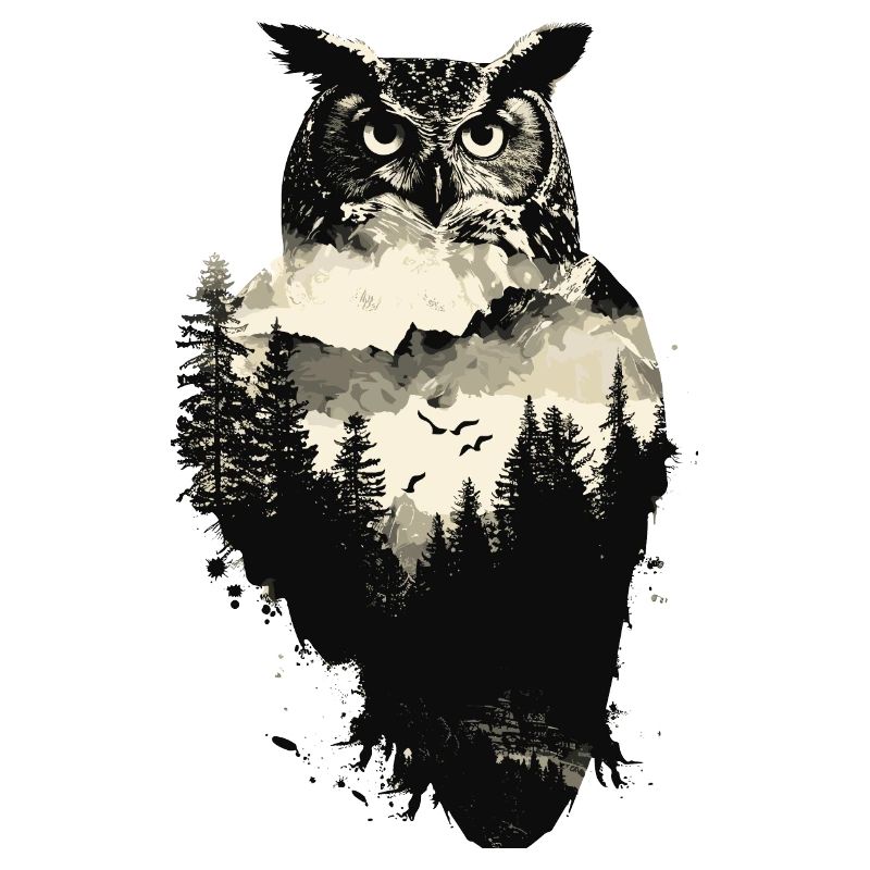 Eule Tier Eulen Vogel Küken Wald Natur