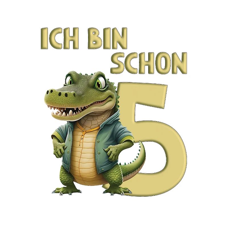 Ich Bin Schon 5 Jahre Mädchen & Junge Krokodil