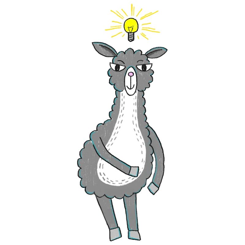 Lama hat eine Idee