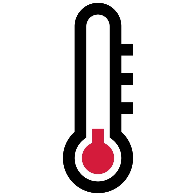 Icône d'icône de température du thermostat