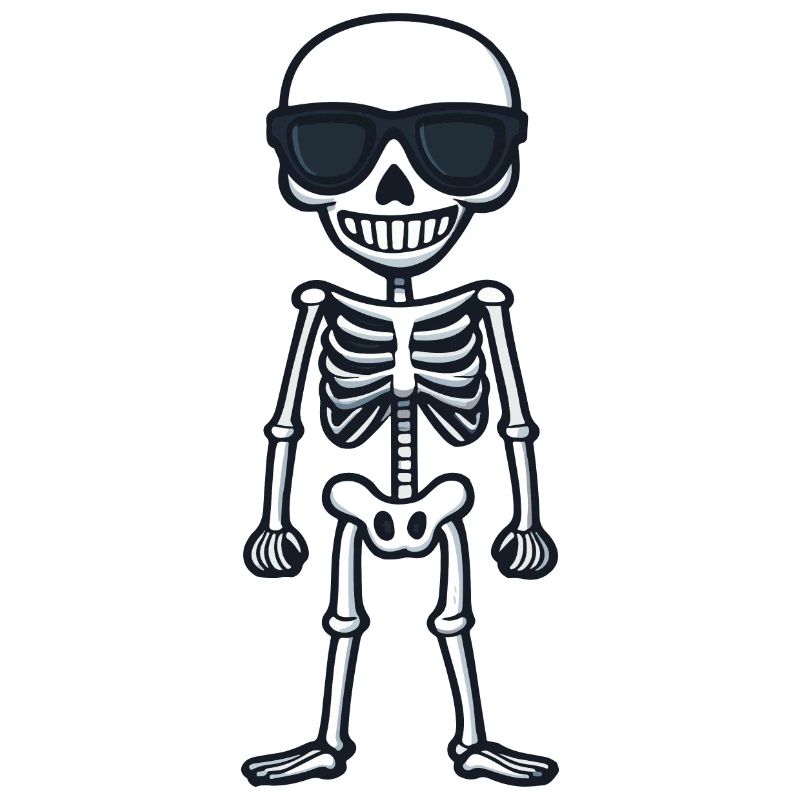 Skeleton Comic Halloween Cool