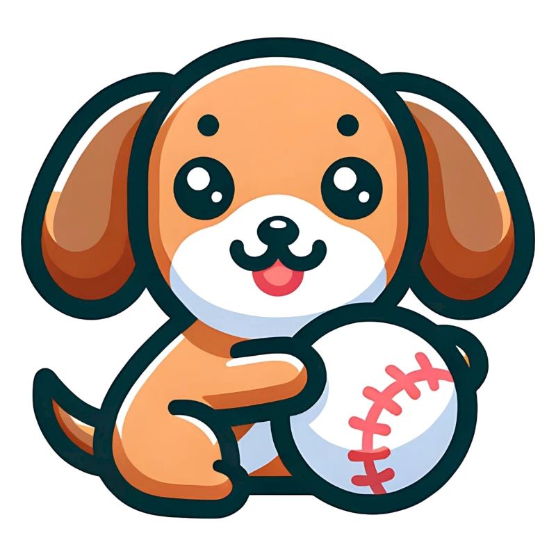 Teckel mignon avec sport de baseball