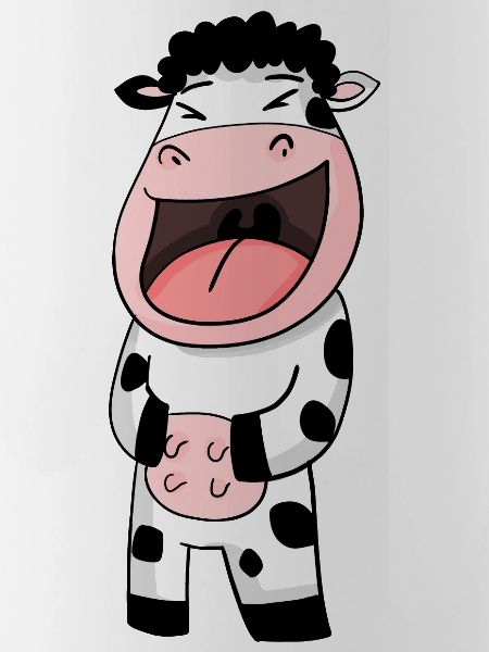 Cow laughs