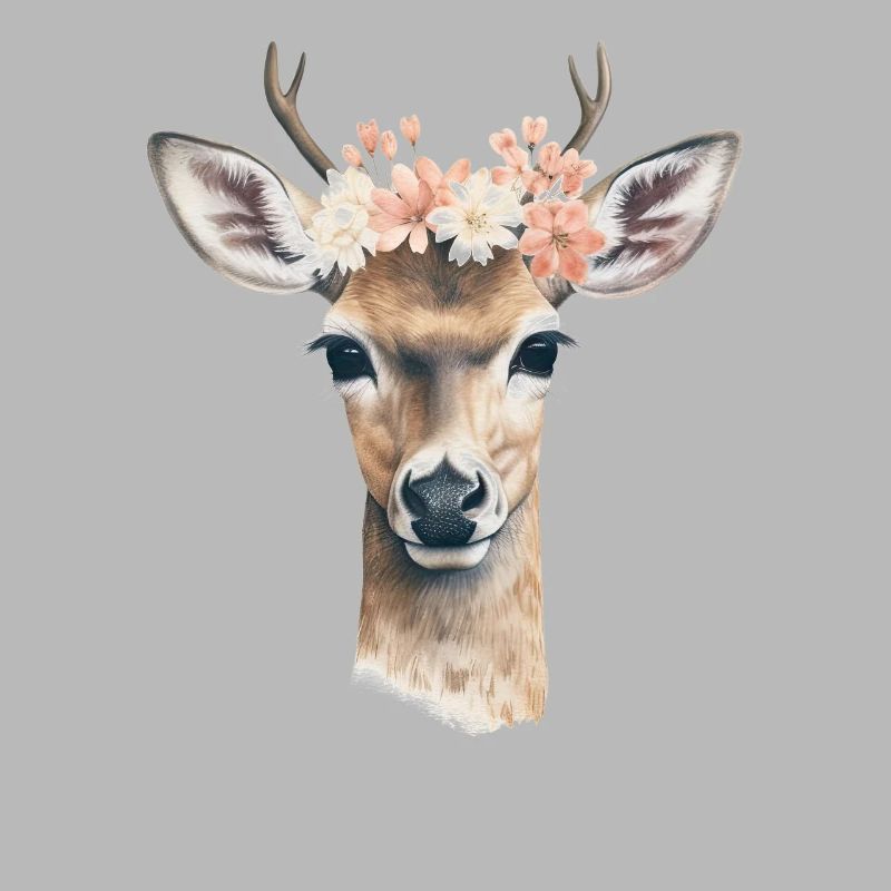 Remplacement Dirndl Cerf Bois Cerf Fleurs Dames