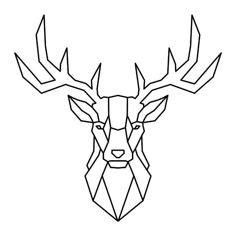 Geometric Deer – Elegance in Polygon Shape