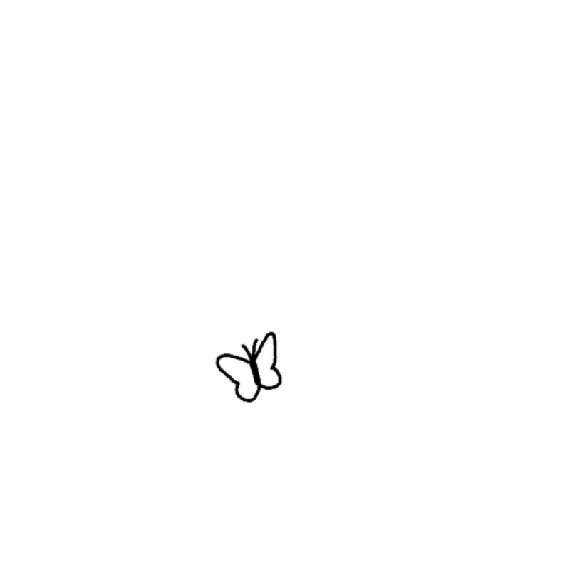 Papillon noir et blanc