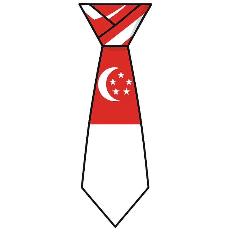 Cravate de Singapour – Conception du drapeau