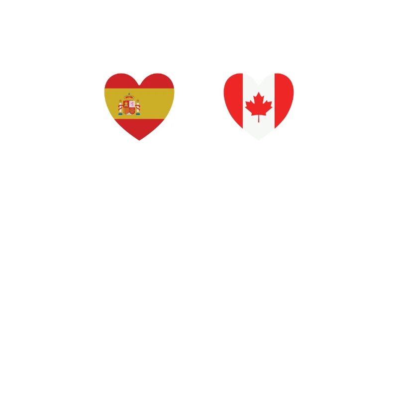 Drapeaux de l’Espagne et du Canada Drapeau canadien
