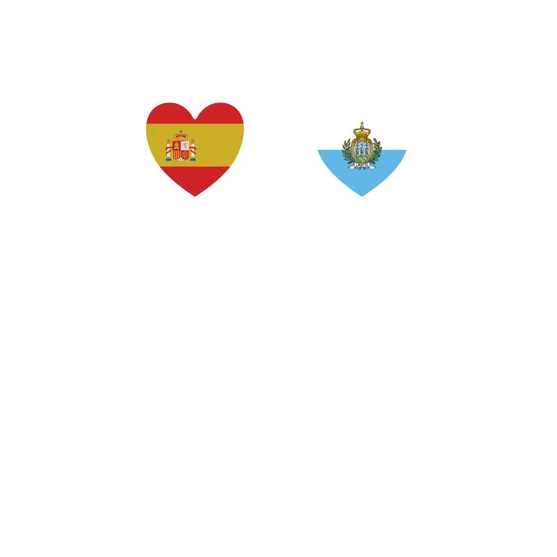 Espagne et Saint-Marin Drapeaux de Saint-Marin