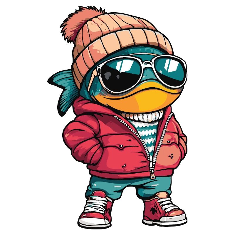 Piranha Fish Winter Comic
