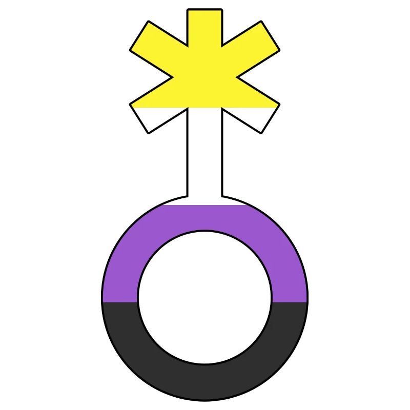 Non-binary symbol non-binary non-binary gender