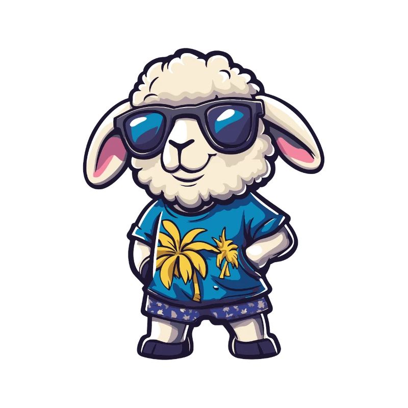 Sheep Comic Cool Summer