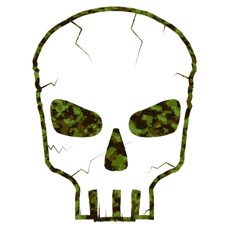 Crâne vert camo