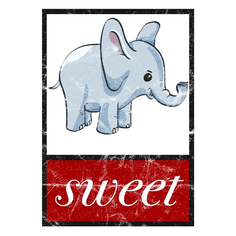 doux éléphant; doux dans l’aspect usagé