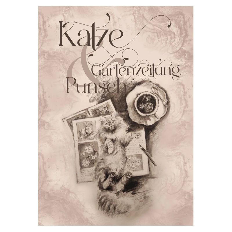 Katze Gartenzeitung Punsch