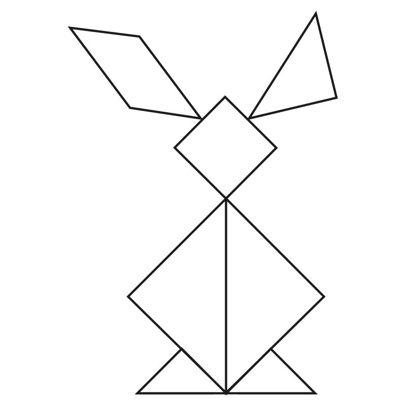 Rabbit Tangram – Fine Art