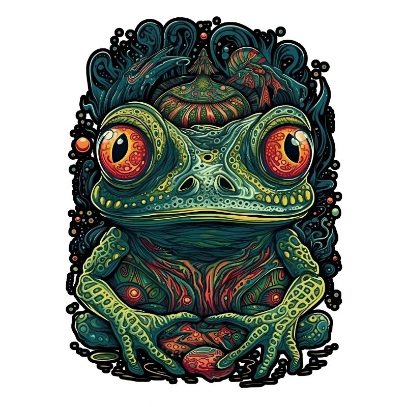 Trippy Frog - Psychedelic Motif