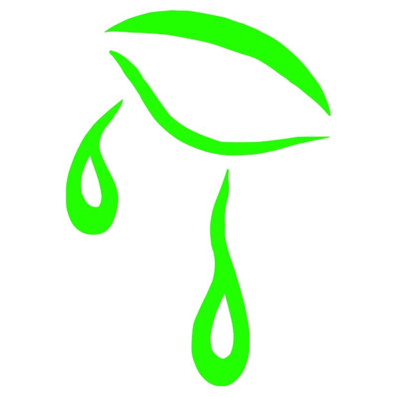 Eyelash Green Tattoo Tears