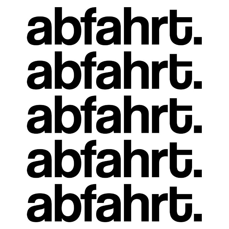 Abfahrt!