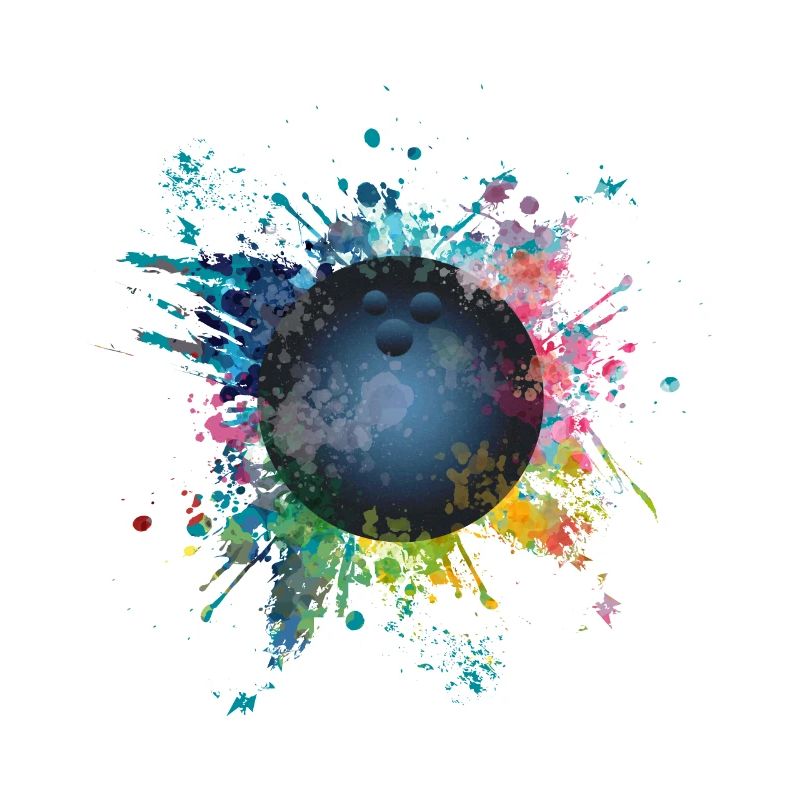Aqueuse explosion de couleur Splash Pins Boule de Bowling