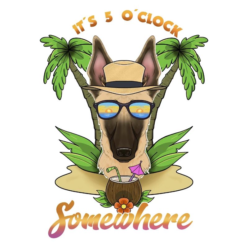 It Is 5 OClock Somewhere Drinking Malinois