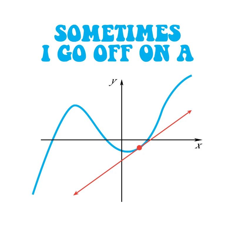 Sometimes I Go Off On A Tangent Math Pun